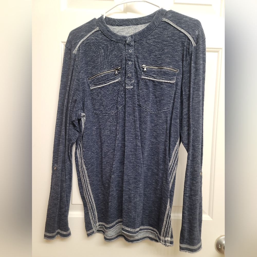 International Concepts Mens Size Small Long Sleeve Shirt Blue